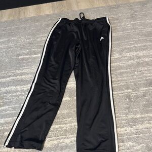 adidas mens Black Joggers with White Stripes